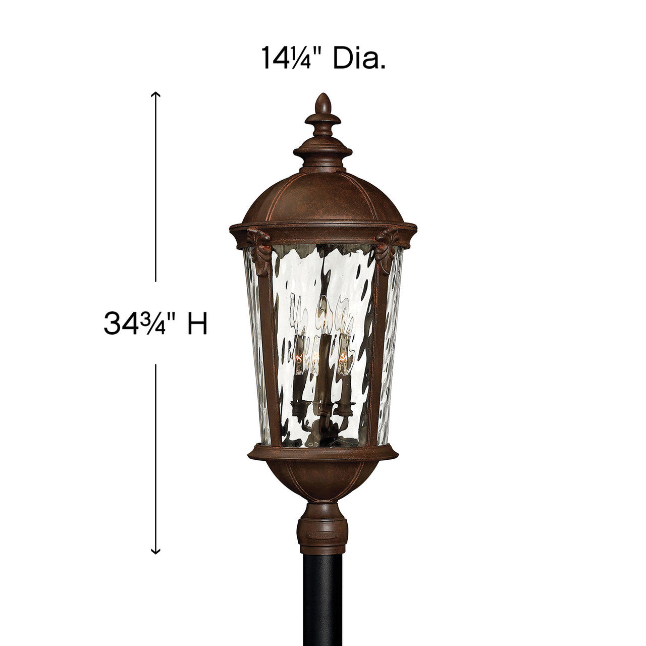 Hinkley Windsor Outdoor Post Top or Pier Mount Lantern Black