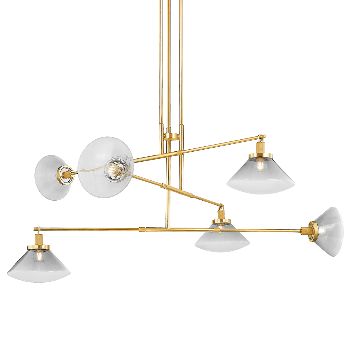 Hudson Valley Mendon 6-Light Chandelier Aged Brass