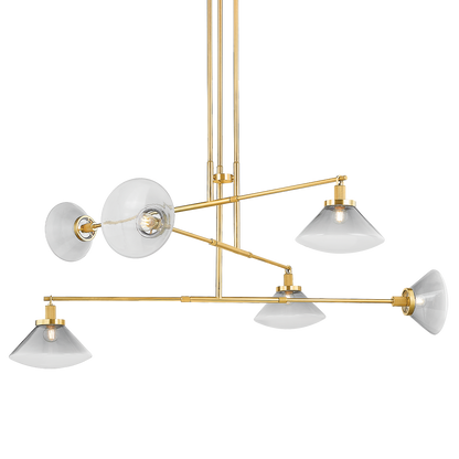 Hudson Valley Mendon 6-Light Chandelier Aged Brass