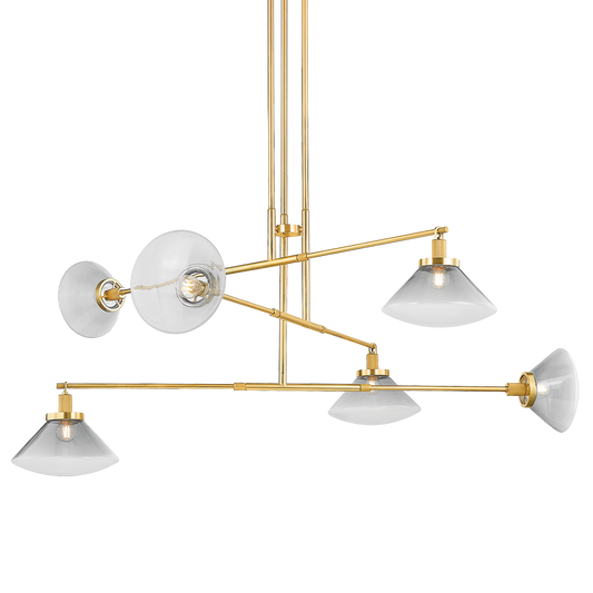 Hudson Valley Mendon 6-Light Chandelier Aged Brass