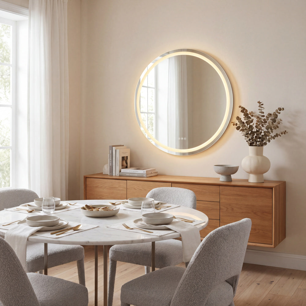 Savoy House Beckett LED Round Frontlit and Backlit Mirror - Default Title