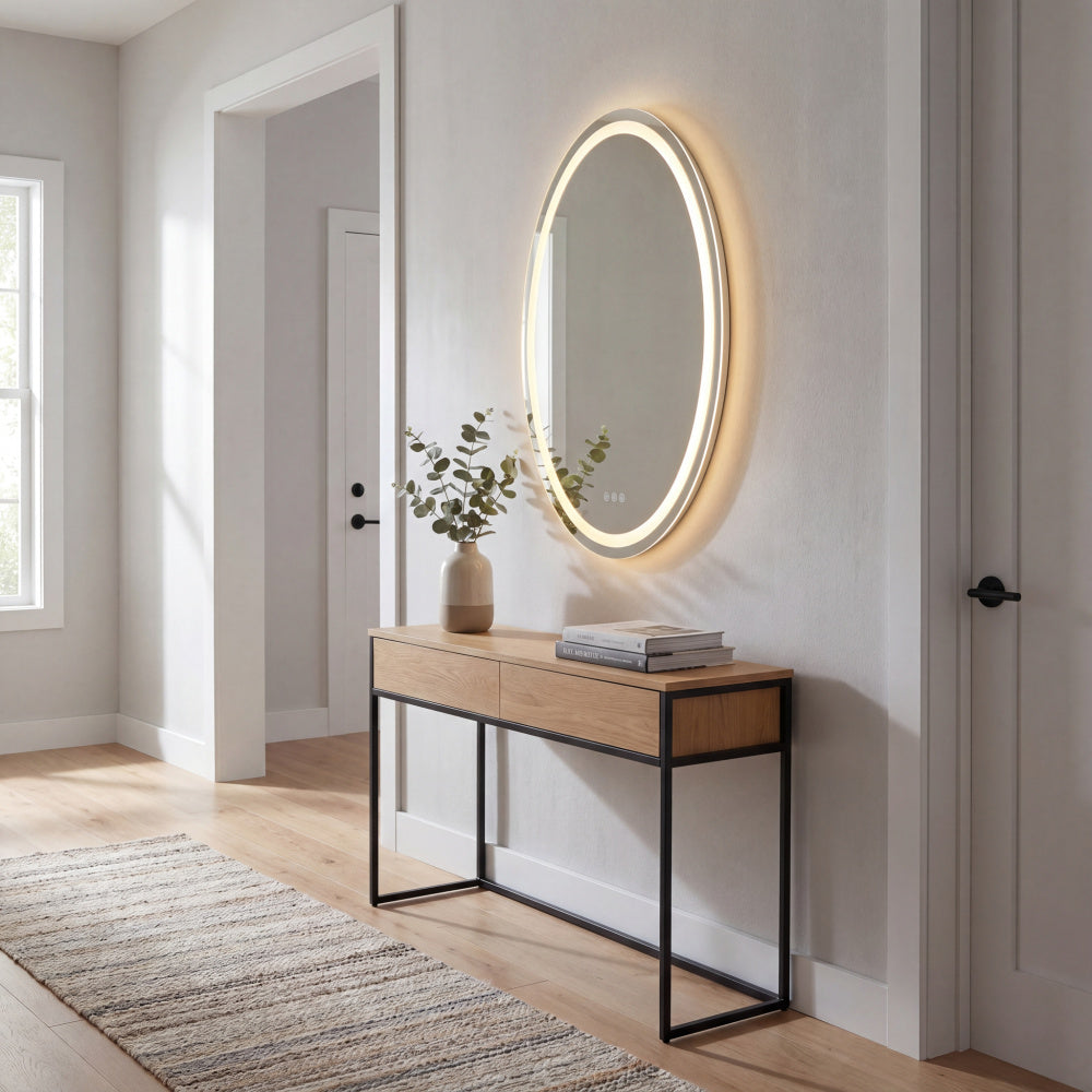 Savoy House Beckett 24" x 36" LED Oval Frontlit and Backlit Mirror - Default Title