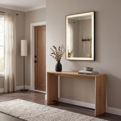 Savoy House Paulding 24" x 32" LED Rectangle Frontlit Mirror with Black Frame - Default Title