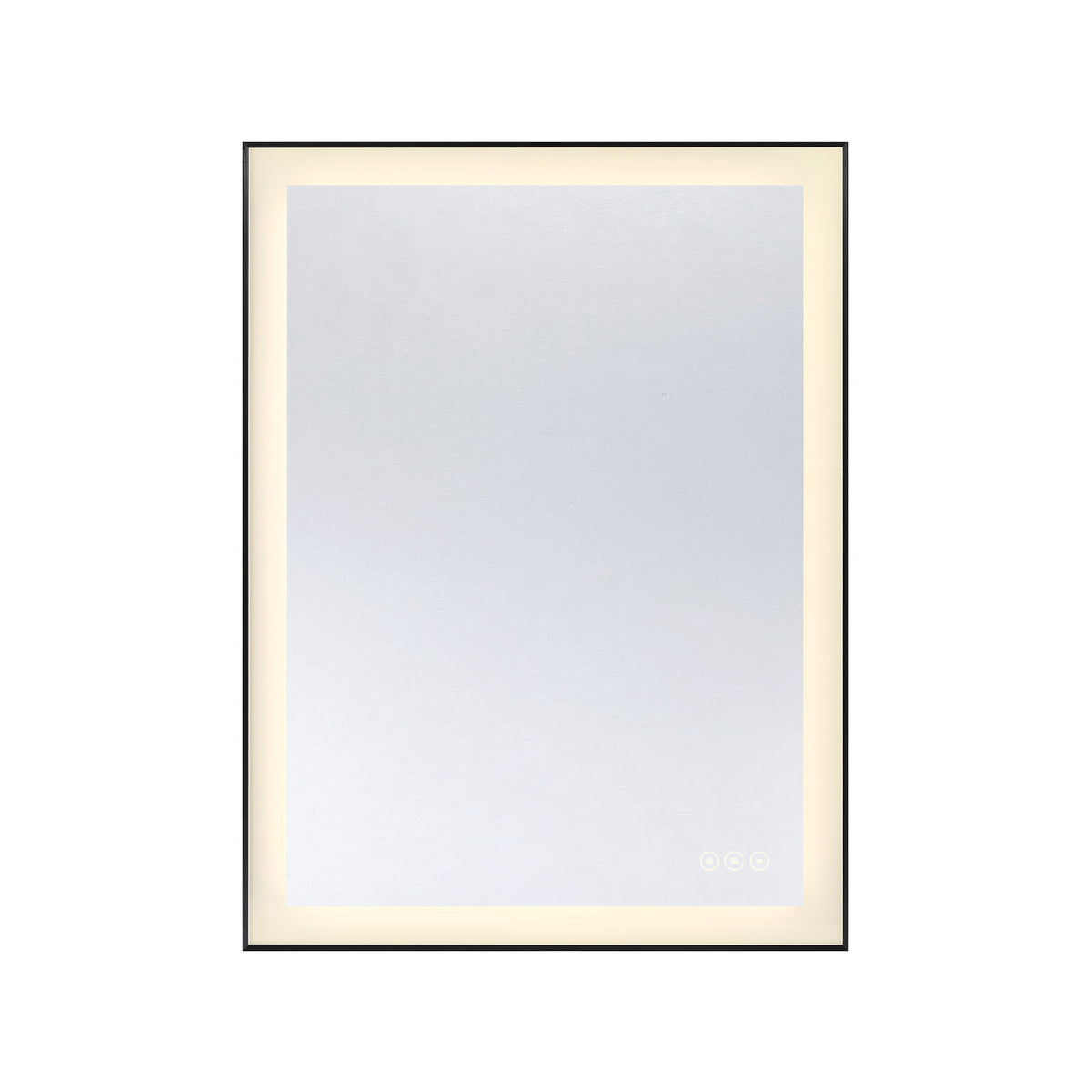 Savoy House Paulding 24" x 32" LED Rectangle Frontlit Mirror with Black Frame