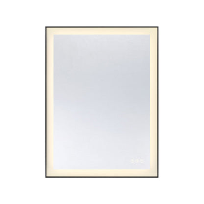 Savoy House Paulding 24" x 32" LED Rectangle Frontlit Mirror with Black Frame
