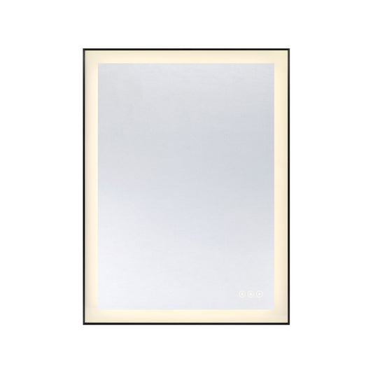 Savoy House Paulding 24" x 32" LED Rectangle Frontlit Mirror with Black Frame