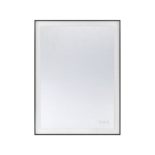 Savoy House Paulding 24" x 32" LED Rectangle Frontlit Mirror with Black Frame - alternate view