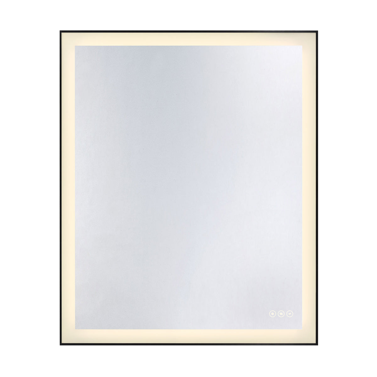 Savoy House Paulding 30" x 36" LED Rectangle Frontlit Mirror with Black Frame