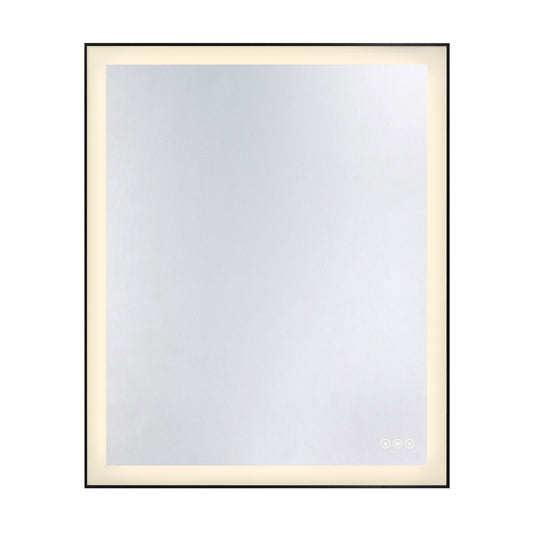Savoy House Paulding 30" x 36" LED Rectangle Frontlit Mirror with Black Frame