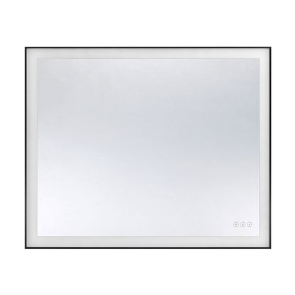Savoy House Paulding 30" x 36" LED Rectangle Frontlit Mirror with Black Frame - alternate view