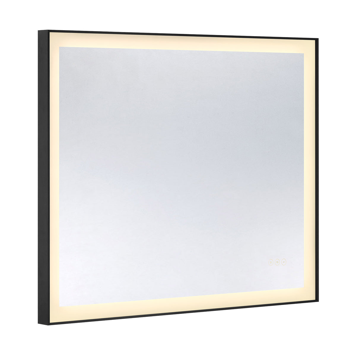 Savoy House Paulding 30" x 36" LED Rectangle Frontlit Mirror with Black Frame - alternate view