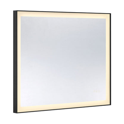 Savoy House Paulding 30" x 36" LED Rectangle Frontlit Mirror with Black Frame - alternate view