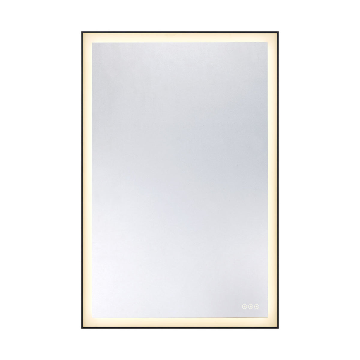 Savoy House Paulding 48" x 32" LED Rectangle Frontlit Mirror with Black Frame