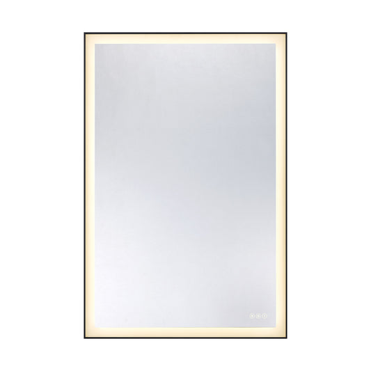 Savoy House Paulding 48" x 32" LED Rectangle Frontlit Mirror with Black Frame