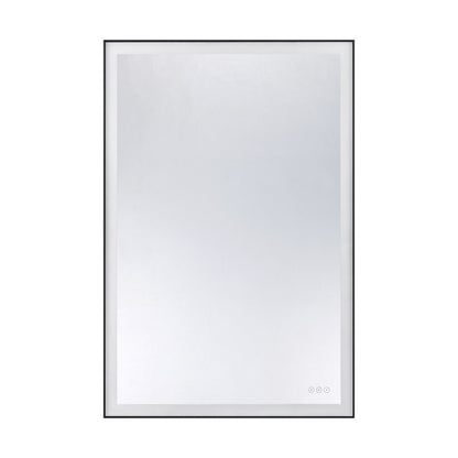Savoy House Paulding 48" x 32" LED Rectangle Frontlit Mirror with Black Frame - alternate view