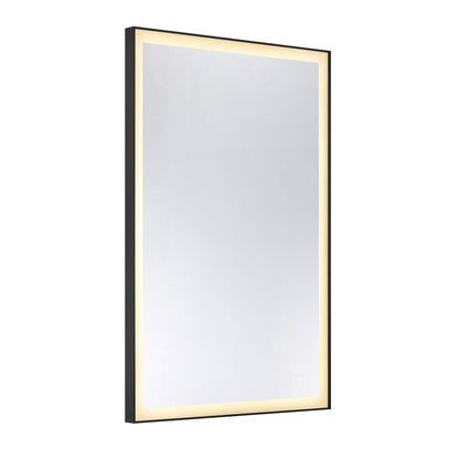 Savoy House Paulding 48" x 32" LED Rectangle Frontlit Mirror with Black Frame - alternate view