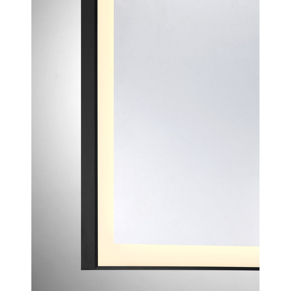 Savoy House Paulding 48" x 32" LED Rectangle Frontlit Mirror with Black Frame - alternate view