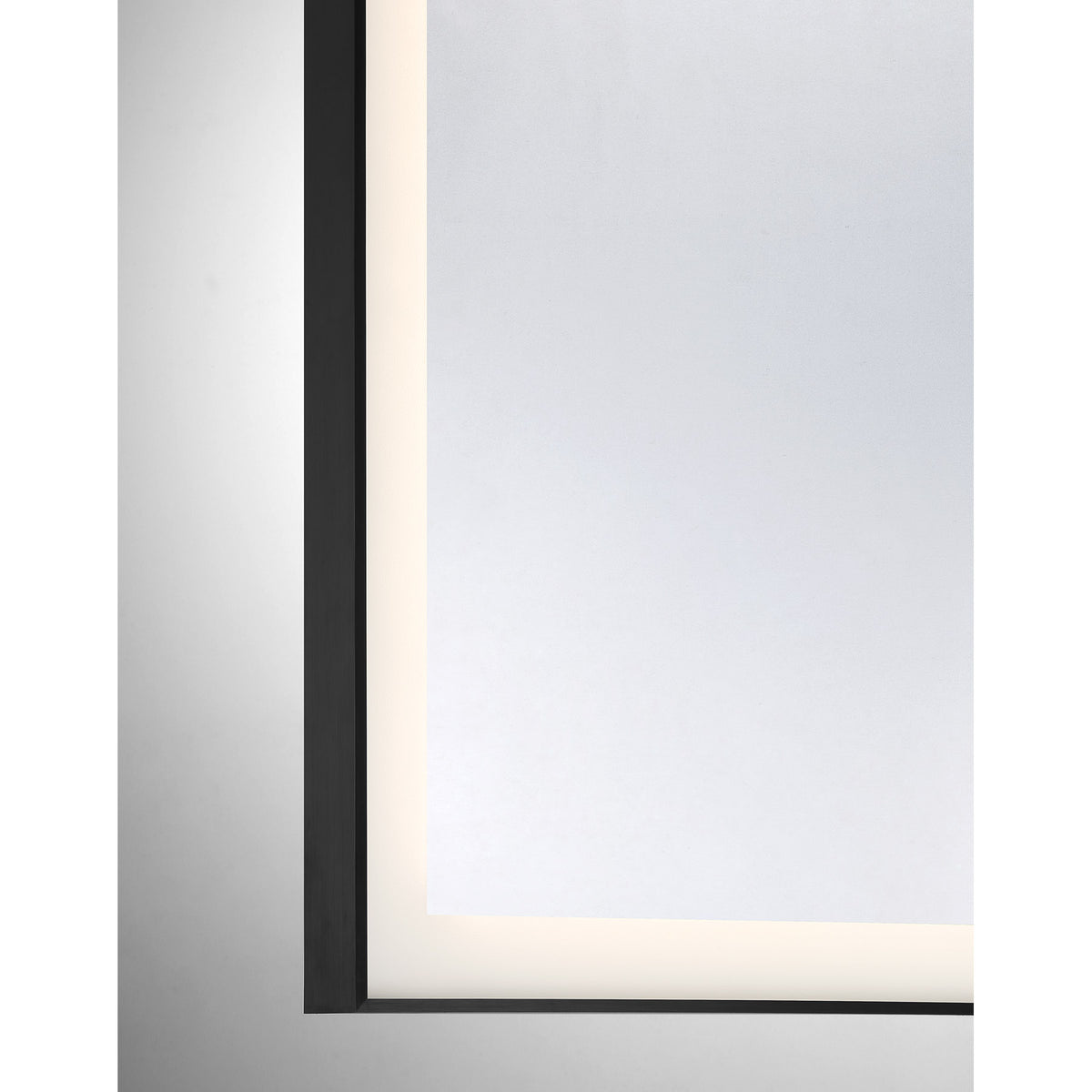 Savoy House Paulding 48" x 32" LED Rectangle Frontlit Mirror with Black Frame - alternate view