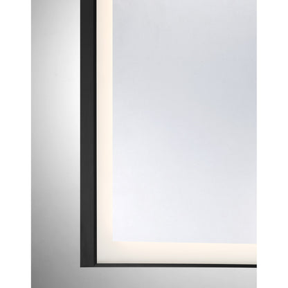 Savoy House Paulding 48" x 32" LED Rectangle Frontlit Mirror with Black Frame - alternate view