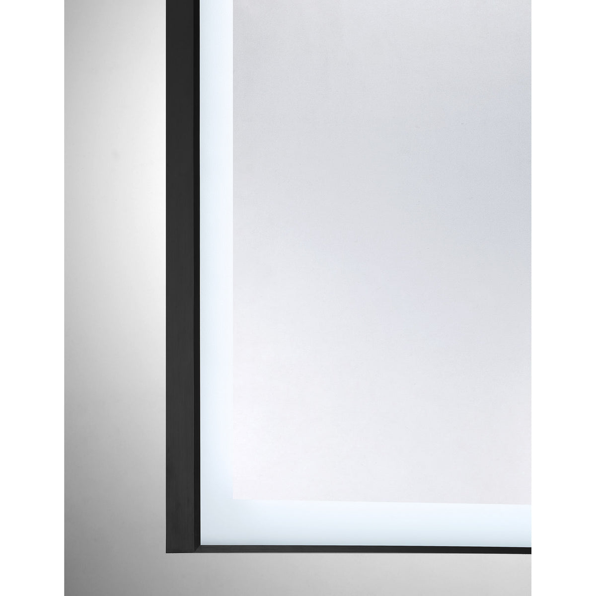 Savoy House Paulding 48" x 32" LED Rectangle Frontlit Mirror with Black Frame - alternate view
