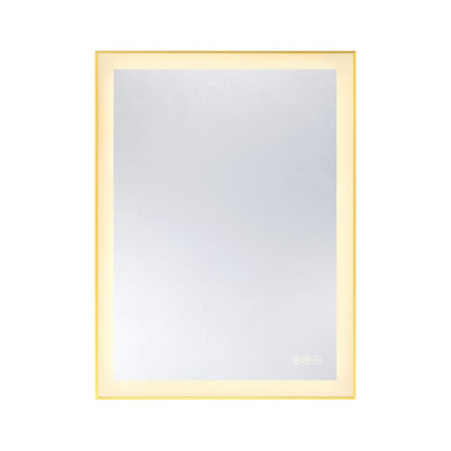 Savoy House Paulding 24" x 32" LED Rectangle Frontlit Mirror with Gold Frame