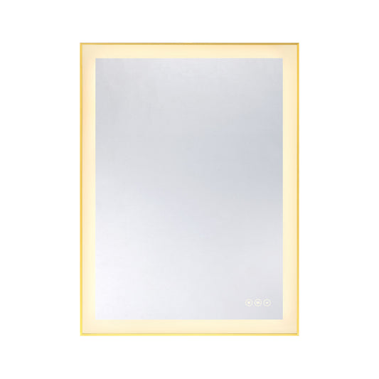 Savoy House Paulding 24" x 32" LED Rectangle Frontlit Mirror with Gold Frame