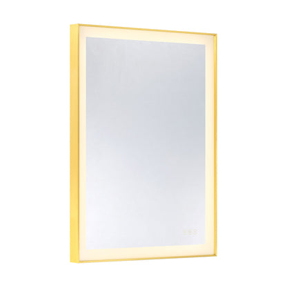 Savoy House Paulding 24" x 32" LED Rectangle Frontlit Mirror with Gold Frame - alternate view