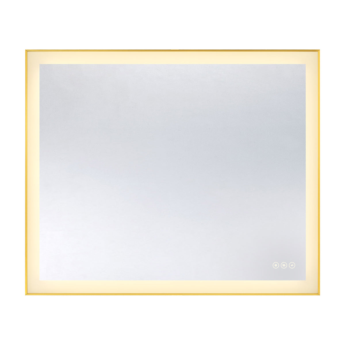Savoy House Paulding 30" x 36" LED Rectangle Frontlit Mirror with Gold Frame