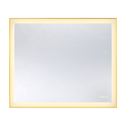 Savoy House Paulding 30" x 36" LED Rectangle Frontlit Mirror with Gold Frame