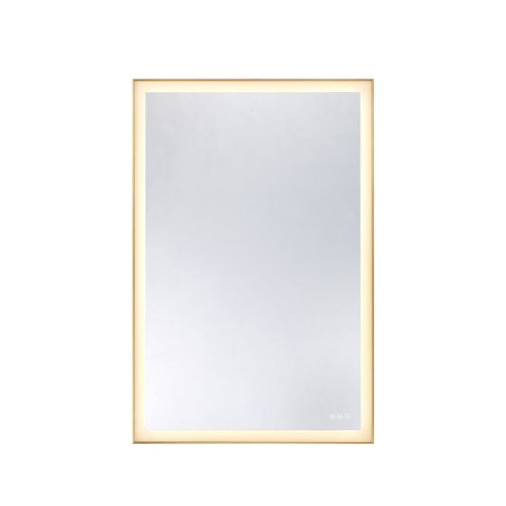 Savoy House Paulding 48" x 32" LED Rectangle Frontlit Mirror with Gold Frame - Default Title
