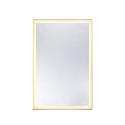 Savoy House Paulding 48" x 32" LED Rectangle Frontlit Mirror with Gold Frame - Default Title