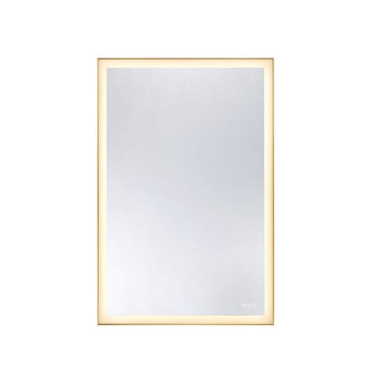 Savoy House Paulding 48" x 32" LED Rectangle Frontlit Mirror with Gold Frame - Default Title