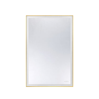 Savoy House Paulding 48" x 32" LED Rectangle Frontlit Mirror with Gold Frame - alternate view