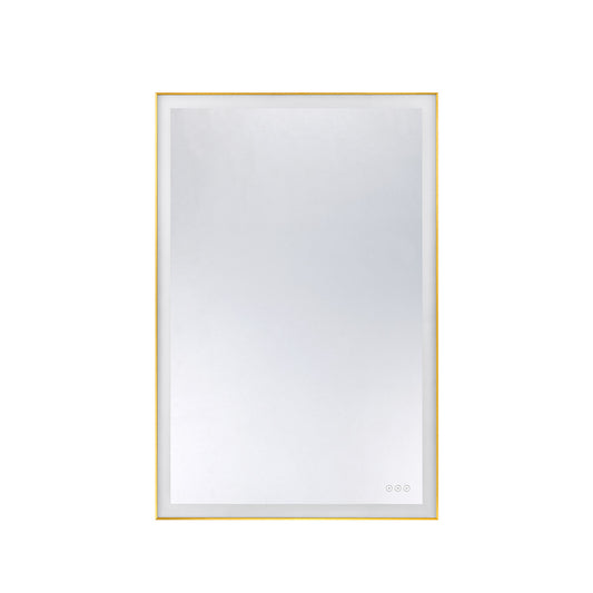 Savoy House Paulding 48" x 32" LED Rectangle Frontlit Mirror with Gold Frame - alternate view