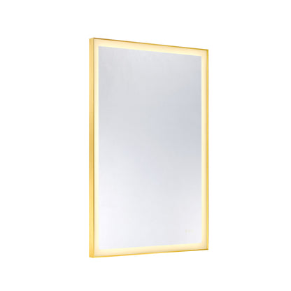 Savoy House Paulding 48" x 32" LED Rectangle Frontlit Mirror with Gold Frame - alternate view