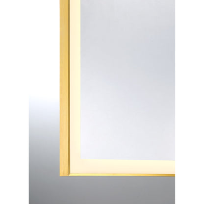 Savoy House Paulding 48" x 32" LED Rectangle Frontlit Mirror with Gold Frame - alternate view
