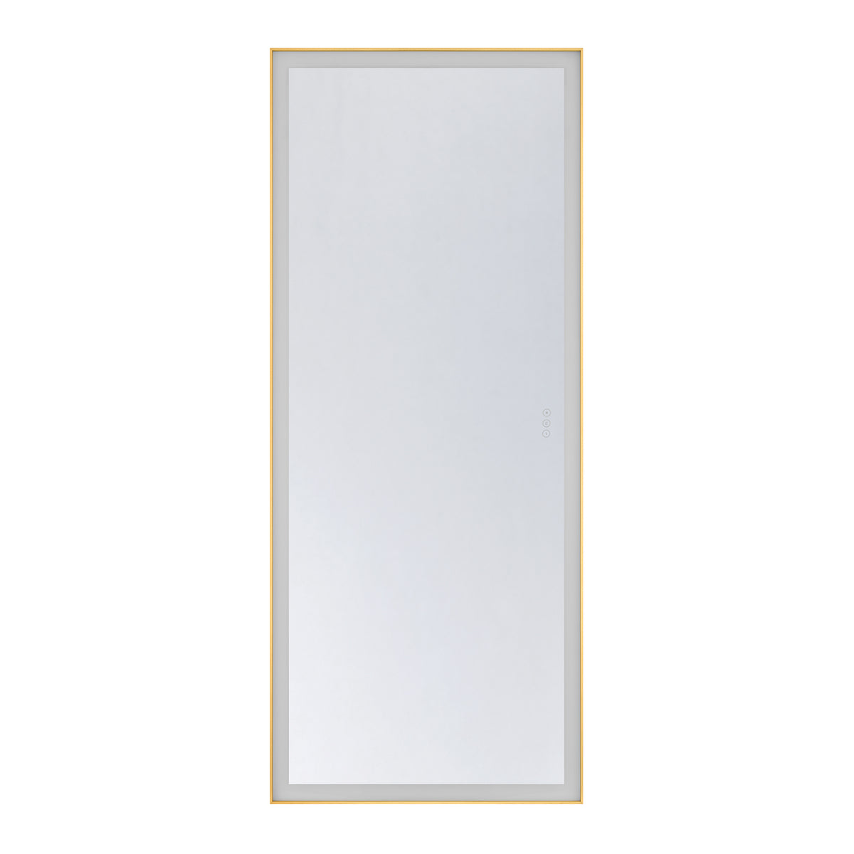 Paulding 30" x 72" LED Rectangle Frontlit Mirror with Gold Frame