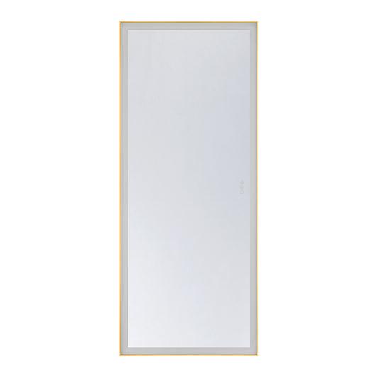 Savoy House Paulding 30" x 72" LED Rectangle Frontlit Mirror with Gold Frame, view 2