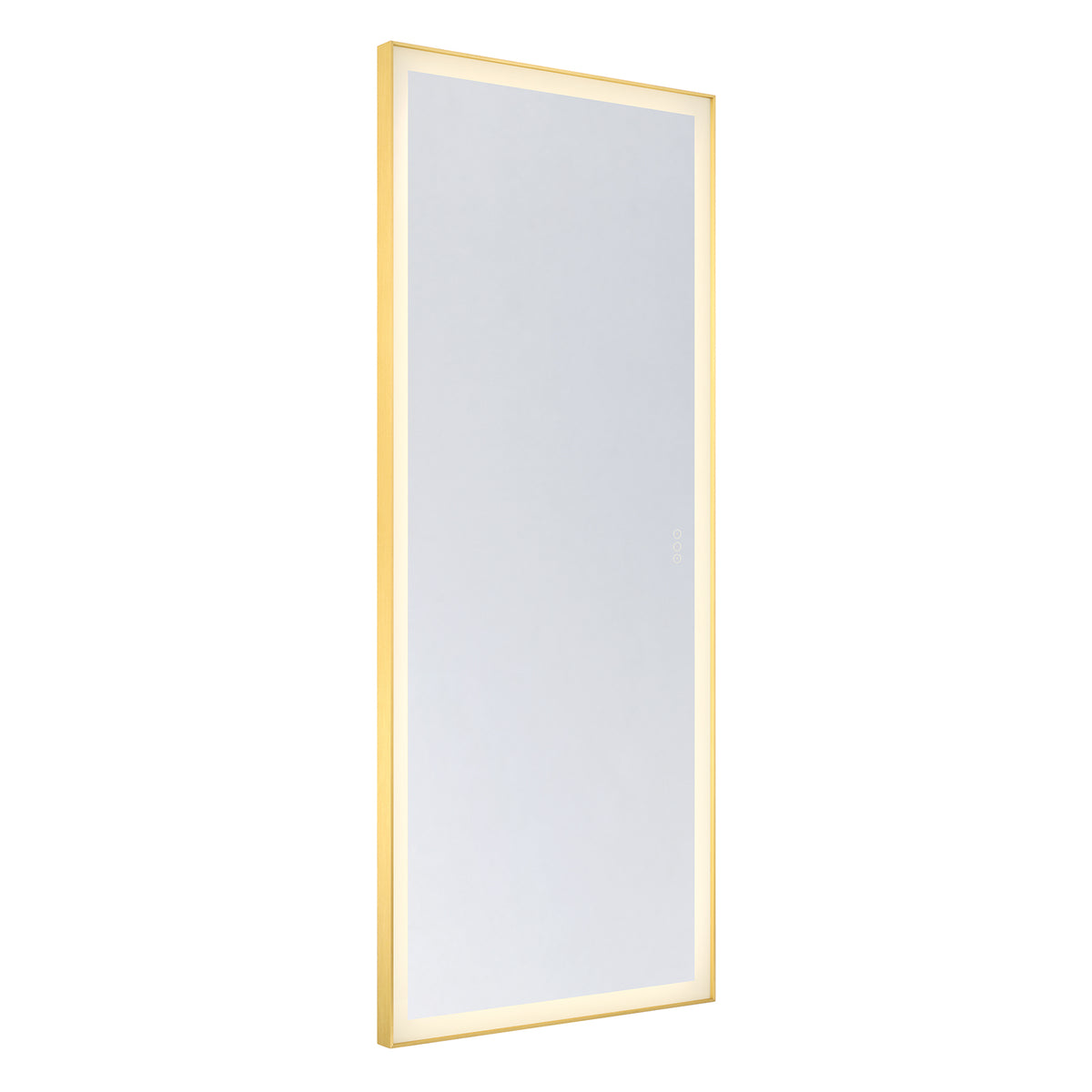 Paulding 30" x 72" LED Rectangle Frontlit Mirror with Gold Frame