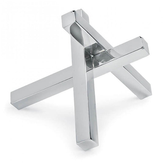 Regina Andrew Intersecting Sculpture Nickel, Polished Nickel
