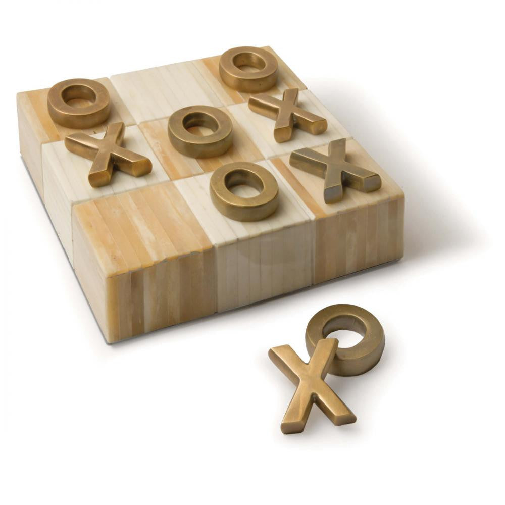 Tic Tac Toe Flat Board Brass Pieces