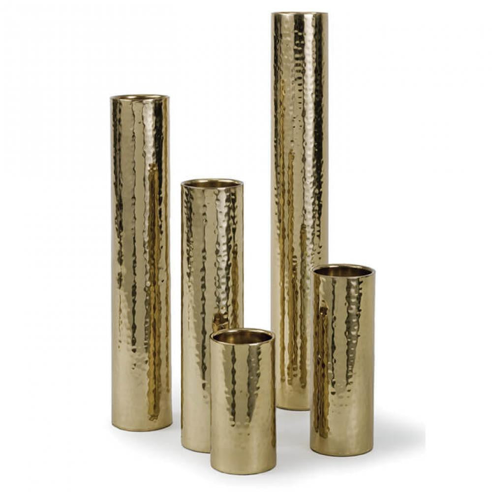 Regina Andrew Hammered Bud Vase Set Brass, Polished Brass