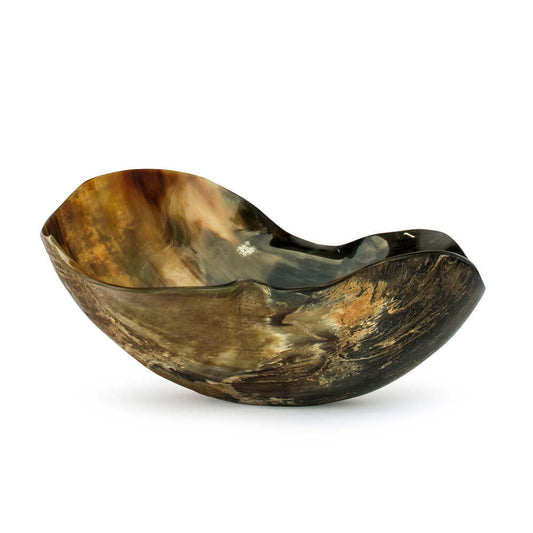 Regina Andrew Black Horn Bowl Wood, Natural