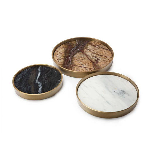 Regina Andrew Tray Mixer Trays (Set of 3) Brass