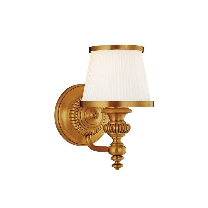 Hudson Valley Milton Bathroom Wall Sconce Flemish Brass