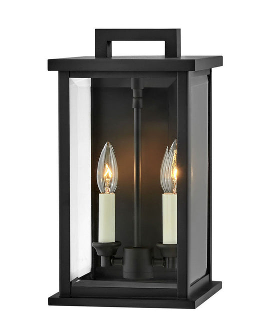 Hinkley Weymouth Outdoor Wall Lantern Aluminum, Black