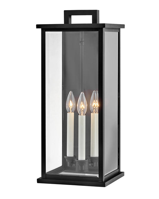 Hinkley Weymouth Outdoor Wall Lantern Aluminum, Black