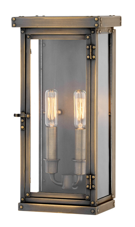 Hinkley Hamilton Outdoor Wall Mount Lantern Dark Antique Brass