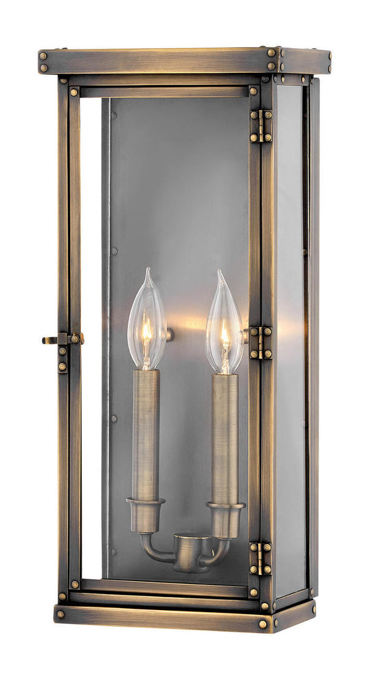 Hinkley Hamilton Outdoor Wall Mount Lantern Dark Antique Brass