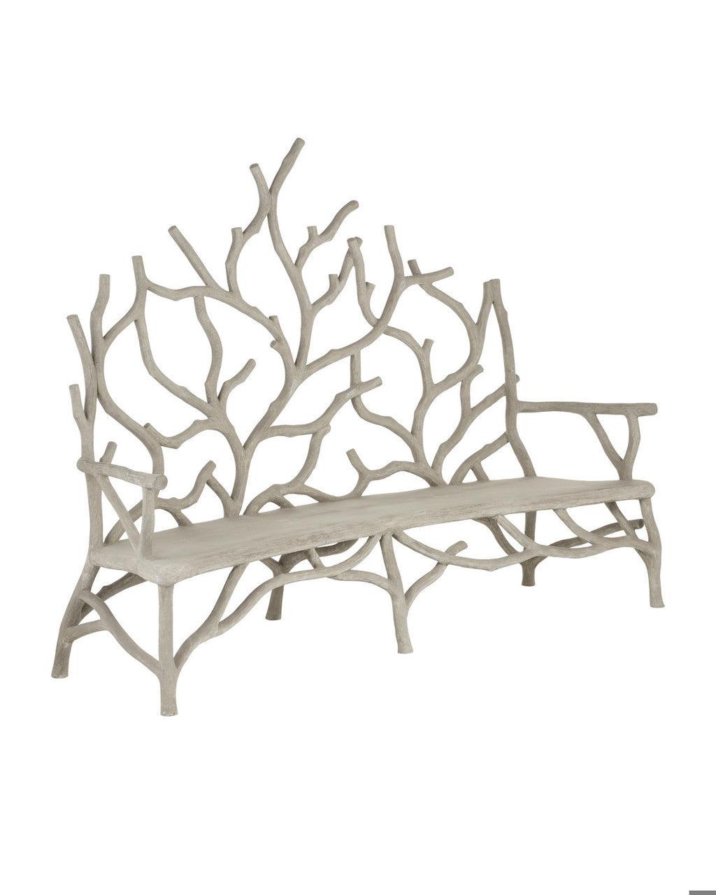 Elwynn Bench, Portland, Faux Bois, 86"W, Currey and Company 2008